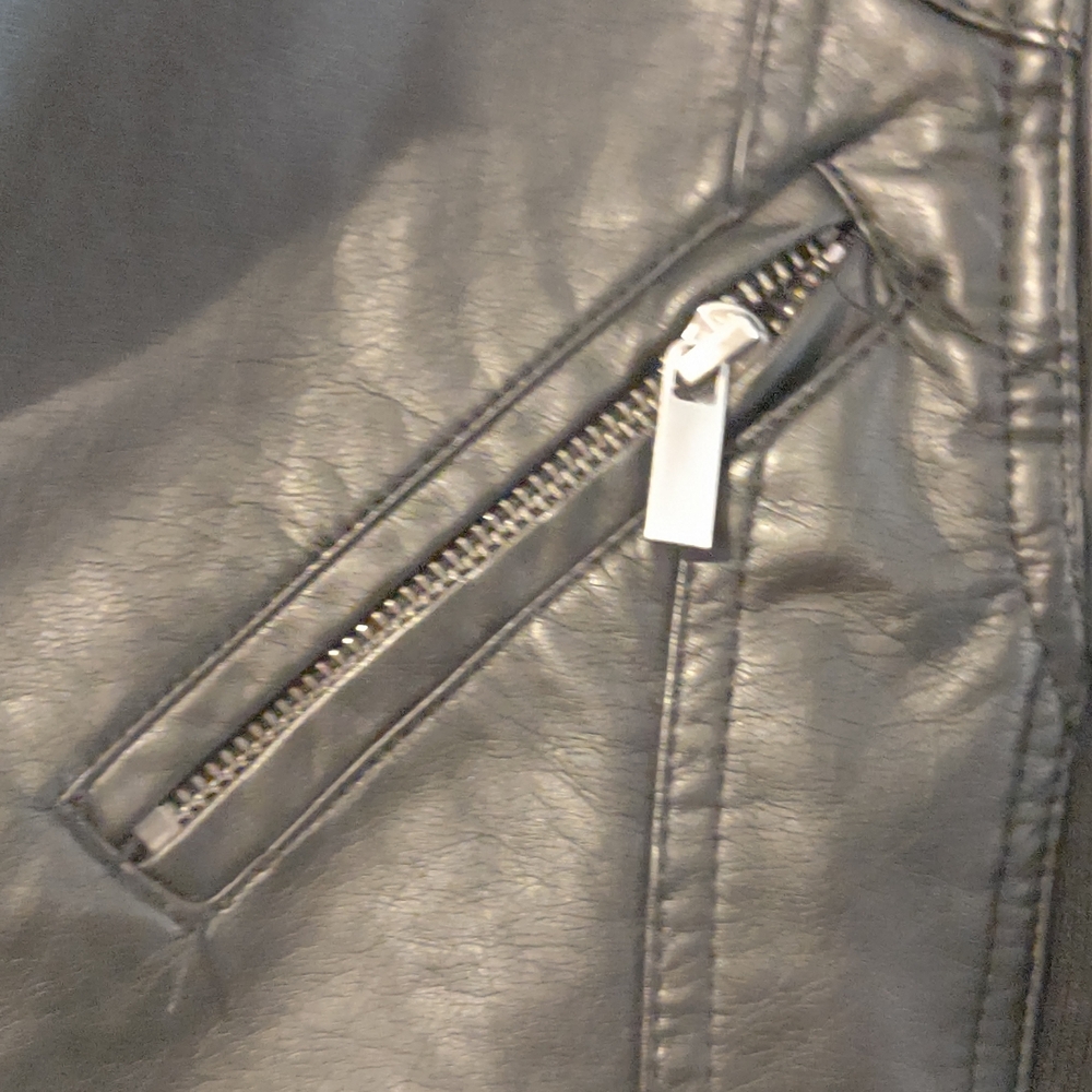 New Warm, Classic, Maurices Black Faux Leather Jacket - Picture 8 of 9